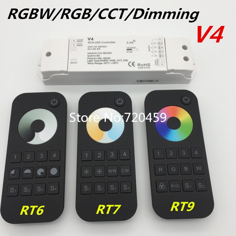 RGBW/RGB/CCT/ + 2.4GHz  RF  Ʈѷ, R..